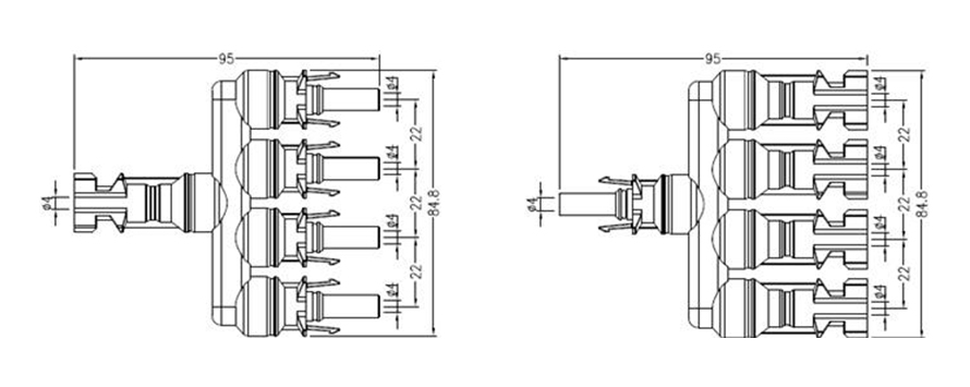 T4 Branch Solar PV connector T4 Branch Solar PV connector