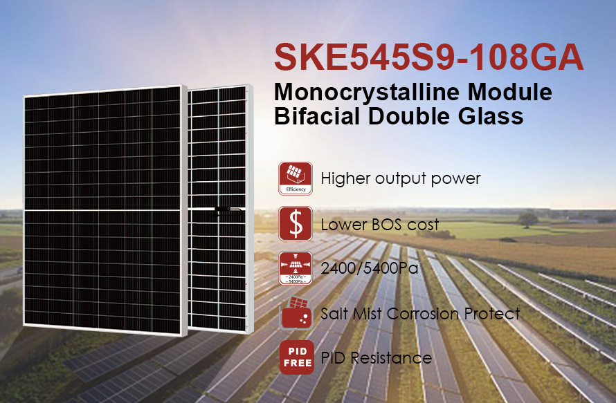 210mm 545W Mono perc bifacial PV panel 210mm 545W Mono perc bifacial PV panel