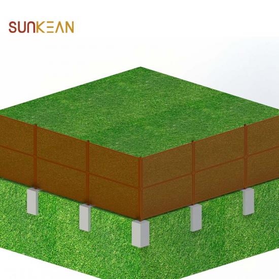 Zaun mit verbundenen Augen