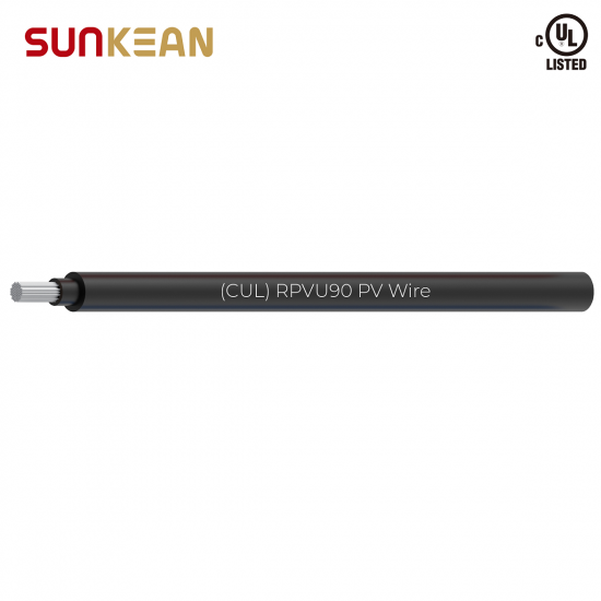  2kV 4AWG RPVU90 PV Wire Aluminum alloy dual layer